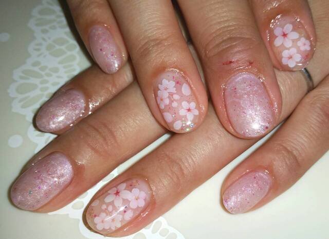 桜ジェルネイル ネイルギャラリー 所沢駅 西所沢駅にあるネイルサロン Nail Salon For You 桜ジェルネイル ネイルギャラリー 所沢駅 西所沢駅にあるネイルサロン Nail Salon For You